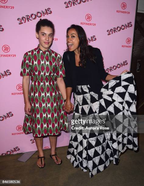Rosario Dawson and Daughter attend Refinery29's "29Rooms: Turn It Into Art" at 106 Wythe Ave on September 7, 2017 in New York City.