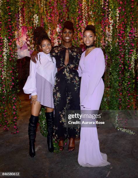 Issa Rae and Chloe x Halle attend Refinery29's "29Rooms: Turn It Into Art" at 106 Wythe Ave on September 7, 2017 in New York City.