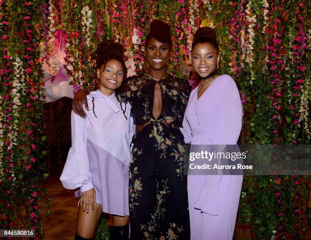 Issa Rae and Chloe x Halle attend Refinery29's "29Rooms: Turn It Into Art" at 106 Wythe Ave on September 7, 2017 in New York City.