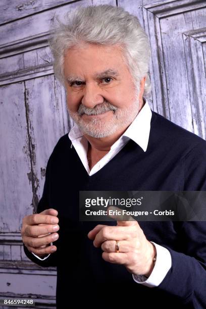 Roland Magdane poses during a portrait session in Paris, France on .