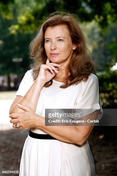 Valerie Trierweiler poses during a portrait session in Paris, France on .