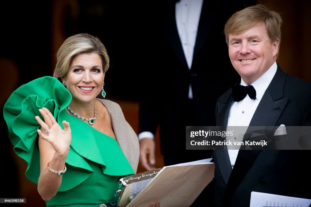 King Willem Alexander Of the Netherlands And Queen Maxima Attend TH Raad Van Sate Diner Gala At Noordeinde Palace