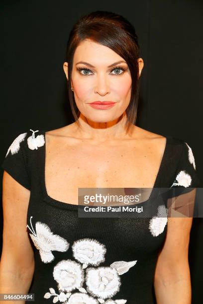 Kimberly Guilfoyle poses backstage at the Zang Toi fashion show during New York Fashion Week: The Shows at Gallery 3, Skylight Clarkson Sq on...