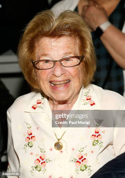 Dr. Ruth Westheimer attends the Zang Toi fashion show during New York Fashion Week: The Shows at Gallery 3, Skylight Clarkson Sq on September 13,...