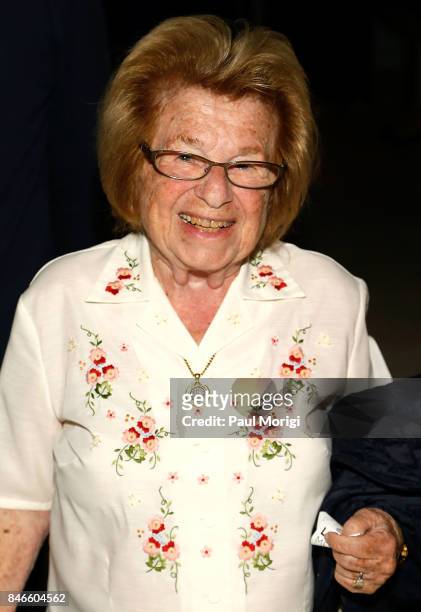 Dr. Ruth Westheimer attends the Zang Toi fashion show during New York Fashion Week: The Shows at Gallery 3, Skylight Clarkson Sq on September 13,...