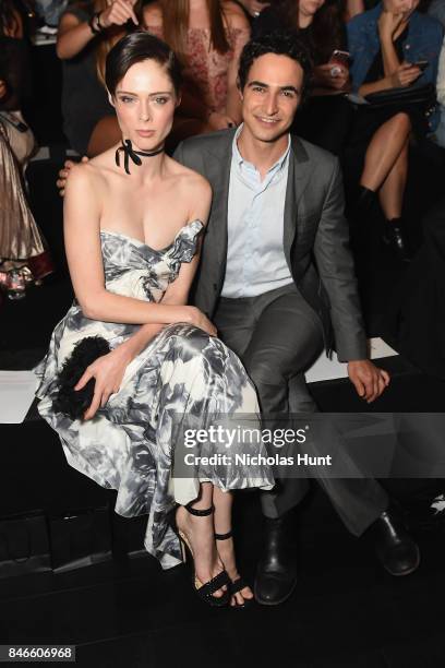 Coco Rocha and Zac Posen attend the Marchesa fashion show during New York Fashion Week: The Shows at Gallery 1, Skylight Clarkson Sq on September 13,...