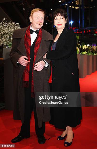 Otto Sander and Monika Hansen attend the "The International" premiere and Opening Ceremony during the 59th Berlin International Film Festival at the...
