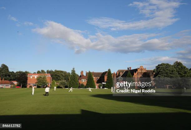 General view during the Brut T20 Cricket match betweenTeam Jimmy and Team Joe at Worksop College on September 13, 2017 in Worksop, England.