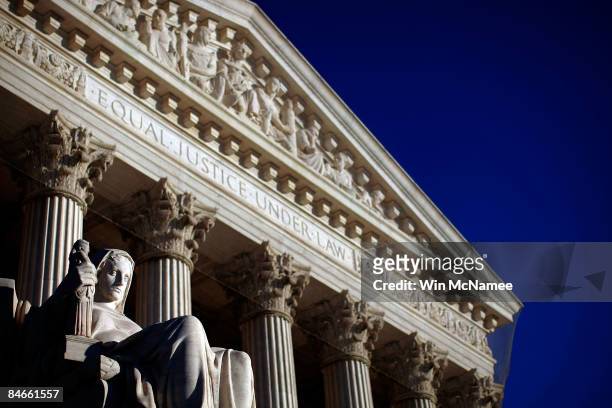 The U.S. Supreme Court is shown February 5, 2009 in Washington, DC. It was announced today that Supreme Court Justice Ruth Bader Ginsburg had surgery...