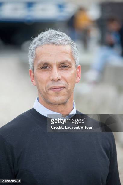 Actor Sami Bouajila attends "Souviens Toi" Photocall during the 19th Festival of TV Fiction on September 13, 2017 in La Rochelle, France.