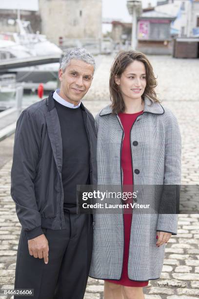 Actor Sami Bouajila and Actress Marie Gillain attend "Souviens Toi" Photocall during the 19th Festival of TV Fiction on September 13, 2017 in La...