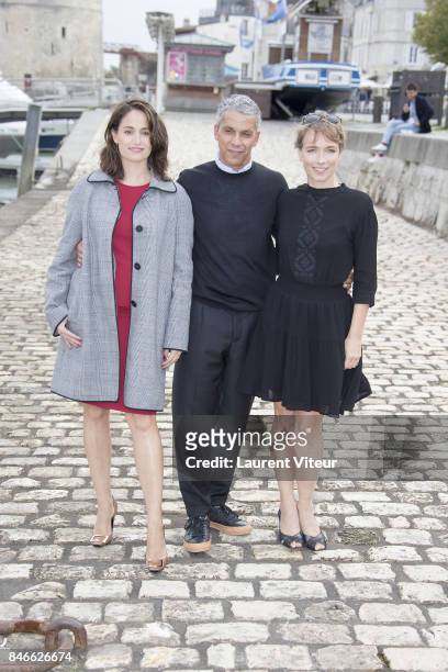 Actress Marie Gillain, Actor Sami Bouajila and Actress Julie-Anne Roth attend "Souviens Toi" Photocall during the 19th Festival of TV Fiction on...