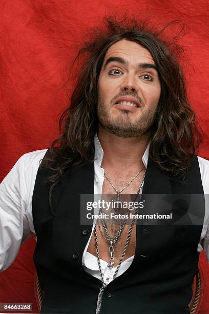 Actor Russell Brand at the Four Seasons Hotel in Beverly Hills, California on March 15th, 2008. Reproduction by American tabloids is absolutely...