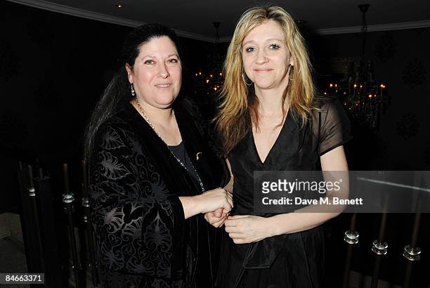 Kim Poster and Sonia Friedman attend the afterparty following the press night of 'A View From The Bridge', at Ruby Blue on February 5, 2009 in...