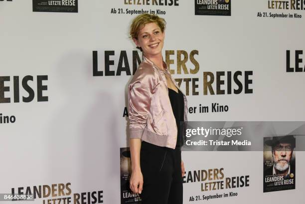 Actress Katharina Schlothauer attends the 'Leanders Letzte Reise' Premiere at Kino in der Kulturbrauerei on September 13, 2017 in Berlin, Germany.