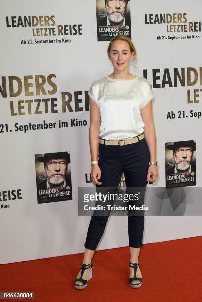 Anne-Catrin Maerzke attends the 'Leanders Letzte Reise' Premiere at Kino in der Kulturbrauerei on September 13, 2017 in Berlin, Germany.