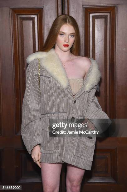 Larsen Thompson attends Marc Jacobs SS18 fashion show during New York Fashion Week at Park Avenue Armory on September 13, 2017 in New York City.