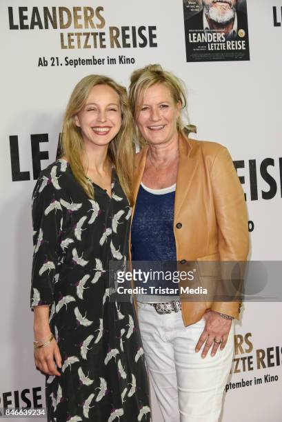 Petra Schmidt-Schaller and Suzanne von Borsody attend the 'Leanders Letzte Reise' Premiere at Kino in der Kulturbrauerei on September 13, 2017 in...