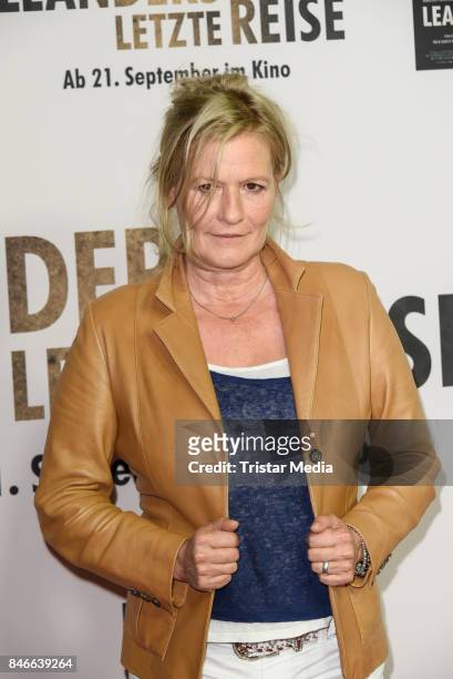 Suzanne von Borsody attends the 'Leanders Letzte Reise' Premiere at Kino in der Kulturbrauerei on September 13, 2017 in Berlin, Germany.