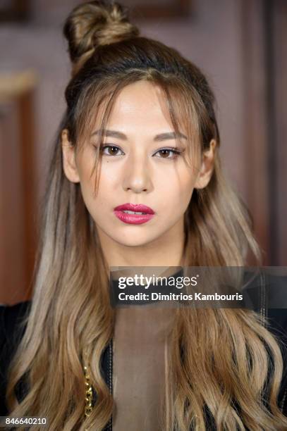 Mariya Nishiuchi attends Marc Jacobs SS18 fashion show during New York Fashion Week at Park Avenue Armory on September 13, 2017 in New York City.