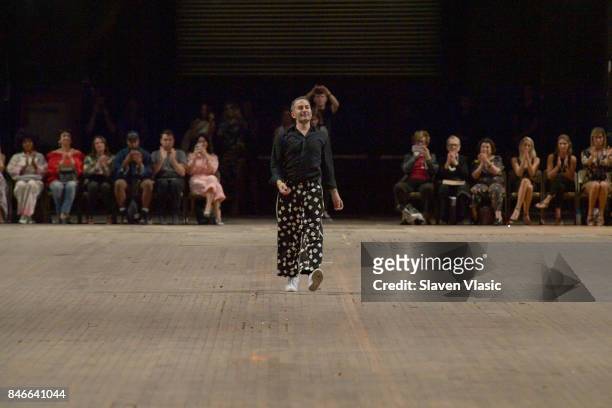 Designer Marc Jacobs walks the runway for Marc Jacobs SS18 fashion show during New York Fashion Week at Park Avenue Armory on September 13, 2017 in...