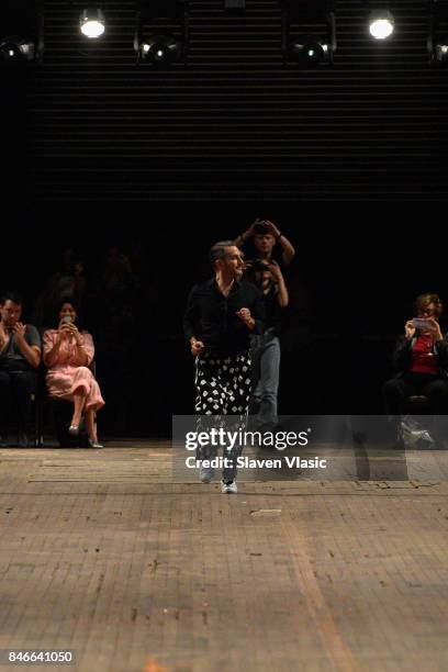 Designer Marc Jacobs walks the runway for Marc Jacobs SS18 fashion show during New York Fashion Week at Park Avenue Armory on September 13, 2017 in...