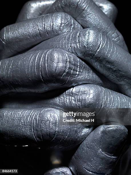 the silver hand which i clench - body adornment stock pictures, royalty-free photos & images