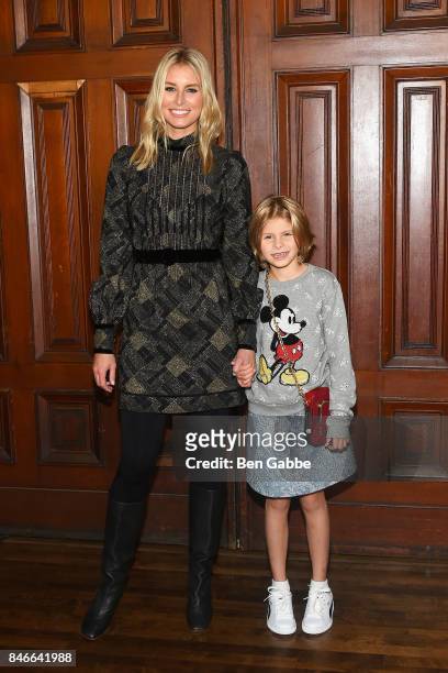 Niki Taylor and Ciel Taylor Lamar attend the Marc Jacobs Fashion Show during New York Fashion Week at Park Avenue Armory on September 13, 2017 in New...