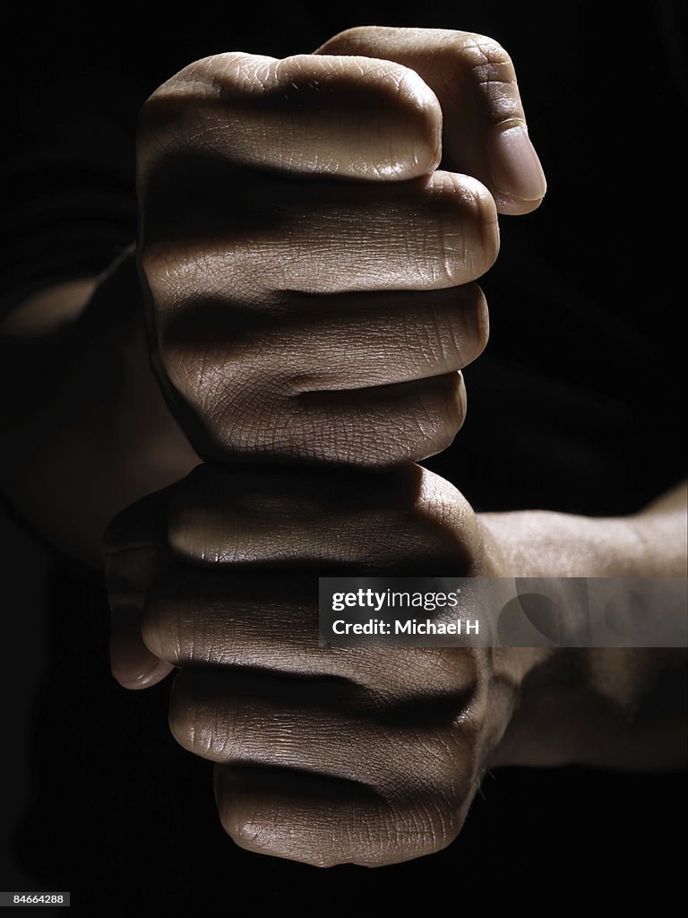 Man's clenched fist