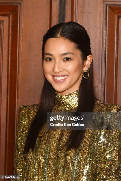 Anna Nakamura attends the Marc Jacobs Fashion Show during New York Fashion Week at Park Avenue Armory on September 13, 2017 in New York City.