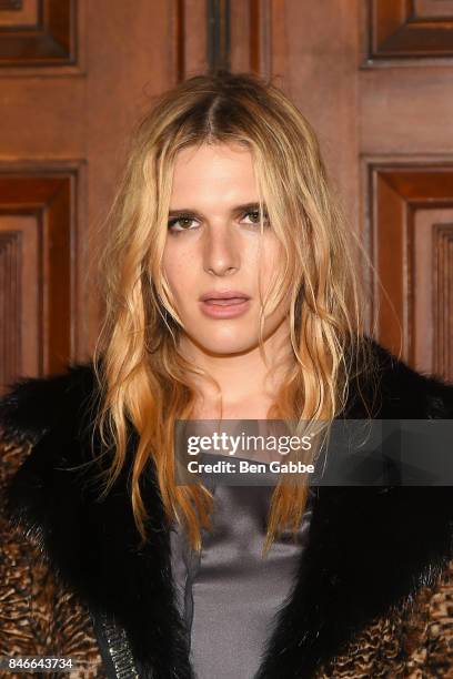 Hari Nef attends the Marc Jacobs Fashion Show during New York Fashion Week at Park Avenue Armory on September 13, 2017 in New York City.