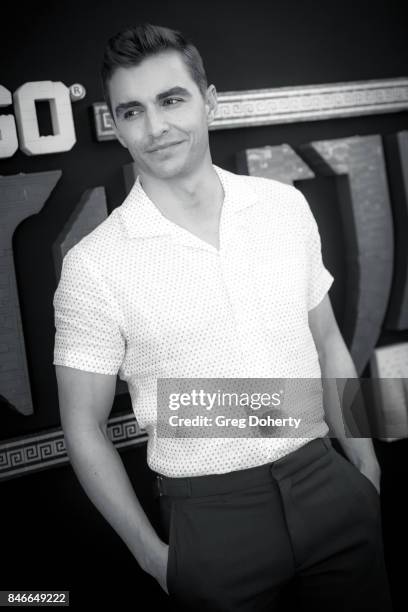 Actor Dave Franco attends the Green Ninja photo opp for Warner Bros. Pictures' "The LEGO Ninjago Movie"at LEGOLAND on September 13, 2017 in Carlsbad,...