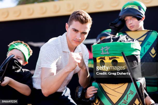 Actor Dave Franco attends the Green Ninja photo opp for Warner Bros. Pictures' "The LEGO Ninjago Movie"at LEGOLAND on September 13, 2017 in Carlsbad,...