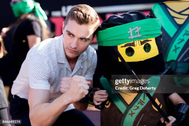 Actor Dave Franco attends the Green Ninja photo opp for Warner Bros. Pictures' "The LEGO Ninjago Movie"at LEGOLAND on September 13, 2017 in Carlsbad,...