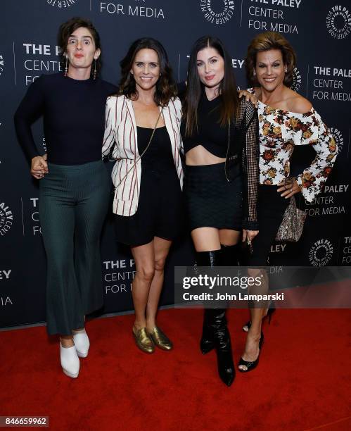 Gaby Hoffman, Amy Lancecker, Trace Lysette and Alexandra Billings attend The Paley Center for Media Presents: Transparent: an evening with The...