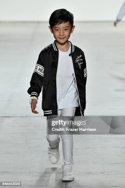 Model walks the runway at the Jia Liu fashion show during New York Fashion Week: The Shows at Gallery 2, Skylight Clarkson Sq on September 13, 2017...