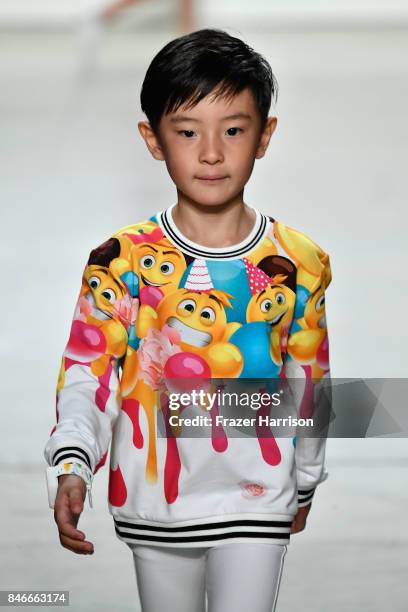 Model walks the runway at the Jia Liu fashion show during New York Fashion Week: The Shows at Gallery 2, Skylight Clarkson Sq on September 13, 2017...