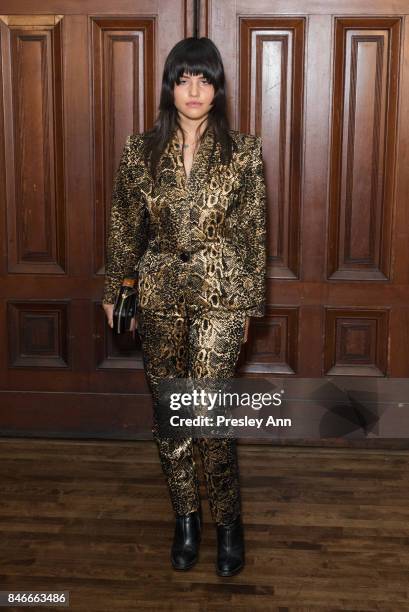 Gabbriette Bechtel attends Marc Jacobs Spring 2018 show red carpet at Park Avenue Armory on September 13, 2017 in New York City.