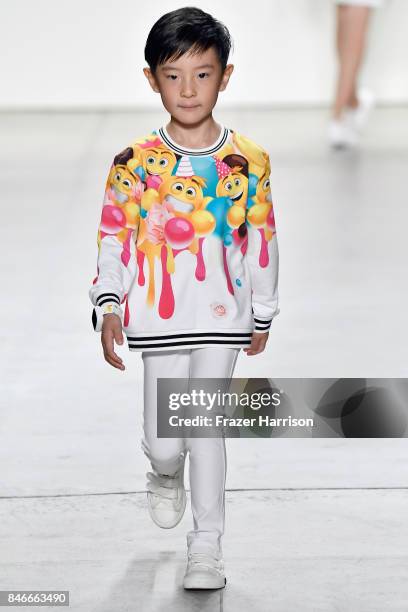 Model walks the runway at the Jia Liu fashion show during New York Fashion Week: The Shows at Gallery 2, Skylight Clarkson Sq on September 13, 2017...