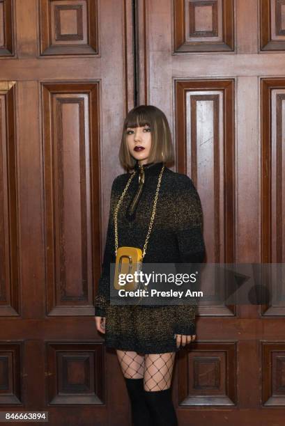 Riisa Naka attends Marc Jacobs Spring 2018 show red carpet at Park Avenue Armory on September 13, 2017 in New York City.