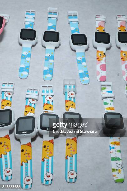 Watches pictured backstage for the Jia Liu fashion show during New York Fashion Week: The Shows at Gallery 2, Skylight Clarkson Sq on September 13,...