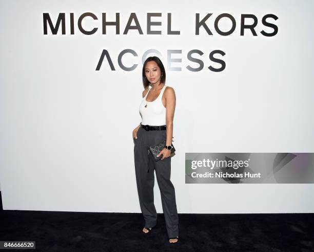 Aimee Song attends Michael Kors and Google Celebrate new MICHAEL KORS ACCESS Smartwatches at ArtBeam on September 13, 2017 in New York City.