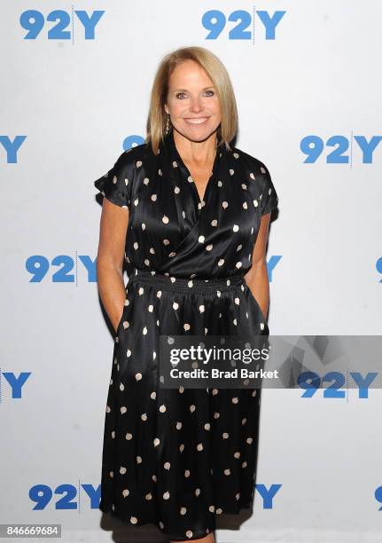 Katie Couric attends Maria Sharapova in conversation at 92nd Street Y on September 13, 2017 in New York City.