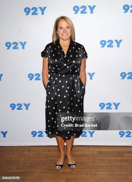 Katie Couric attends Maria Sharapova in conversation at 92nd Street Y on September 13, 2017 in New York City.