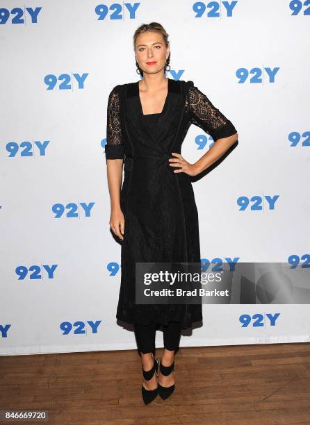 Maria Sharapova attends Maria Sharapova in conversation with Katie Couric at 92nd Street Y on September 13, 2017 in New York City.