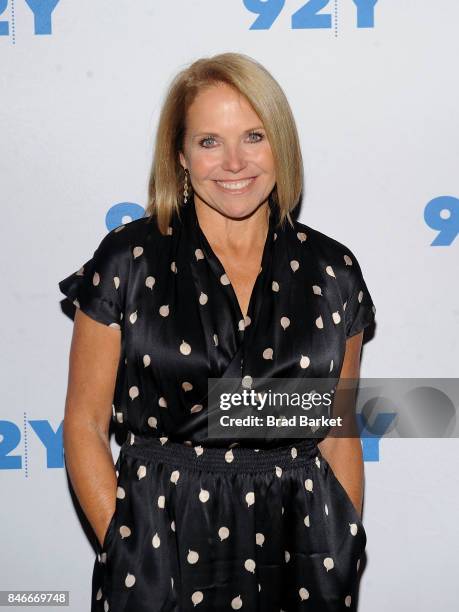 Katie Couric attends Maria Sharapova in conversation at 92nd Street Y on September 13, 2017 in New York City.