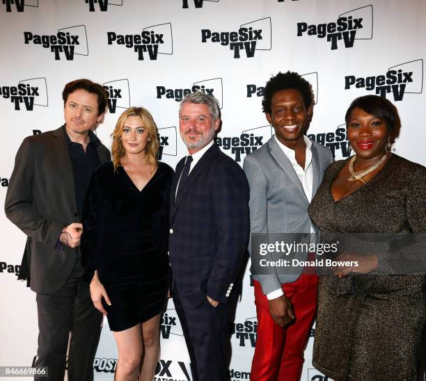 John Fugelsang, Elizabeth Wagmeister, Jesse Angelo, Carlos Greer and Bevy Smith attend the Page Six TV Launch Party on September 13, 2017 in New York...