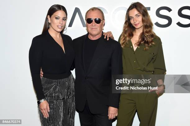 Ashley Graham, Michael Kors, and Andreea Diaconu attend Michael Kors and Google Celebrate new MICHAEL KORS ACCESS Smartwatches at ArtBeam on...