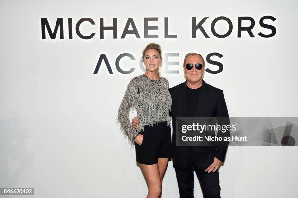 Kate Upton and Michael Kors attend Michael Kors and Google Celebrate new MICHAEL KORS ACCESS Smartwatches at ArtBeam on September 13, 2017 in New...