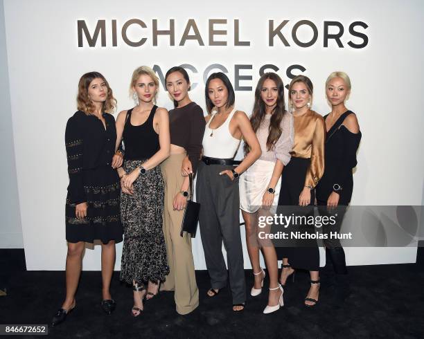 Talisa Sutton, Caro Daur, Chriselle Lim, Aimee Song, Arielle Charnas, Julia Engel, and Vanessa Hong attend Michael Kors and Google Celebrate new...